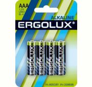 Элемент питания алкалиновый AAA/LR03 1.5В Alkaline BL-4 (блист.4шт) Ergolux 11744