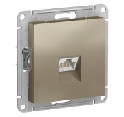 Розетка компьютерная AtlasDesign RJ45 кат.5E механизм шампань SE ATN000583