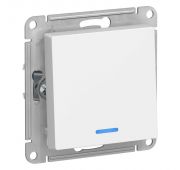 Выключатель 1-кл. СП AtlasDesign 10А IP20 (сх. 1а) 10AX с подсветкой механизм бел. SE ATN000113