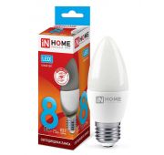 Лампа светодиодная LED-СВЕЧА-VC 8Вт свеча 4000К нейтр. бел. E27 760лм 230В IN HOME 4690612020457