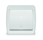 Переключатель проходной 1-кл. ОП Клио 10А IP44 бел. UNIVersal К2230