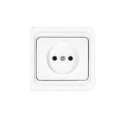 Розетка 1-м СП Валери 16А IP20 без заземл. бел. UNIVersal В0022