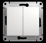 Выключатель 2-кл. СП Glossa 10А IP20 (сх. 5) 10AX механизм бел. SE GSL000151