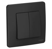 Выключатель 2-кл. СП Blanca 10А IP20 (сх. 5) 250В антрацит SE BLNVS010506