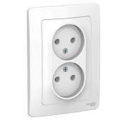 Розетка 2-м СП Blanca 16А IP20 250В без заземл. без защ. шторок бел. SE BLNRS000021