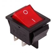 Выключатель клавишный 250В 20А (4с) ON-OFF красн. с подсветкой (RWB-502 SC-767 IRS-201-1) Rexant 36-2340