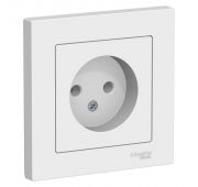 Розетка 1-м СП AtlasDesign 16А IP20 без заземл. в сборе бел. SE ATN000140