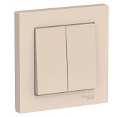 Выключатель 2-кл. СП AtlasDesign 10А IP20 (сх. 5) 10AX в сборе беж. SE ATN000252