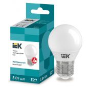 Лампа светодиодная Eco G45 5Вт шар 4000К нейтр. бел. E27 450лм 230-240В IEK LLE-G45-5-230-40-E27