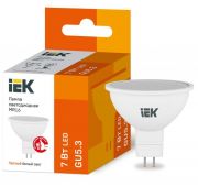Лампа светодиодная Eco MR16 7Вт 3000К тепл. бел. GU5.3 630лм 230-240В IEK LLE-MR16-7-230-30-GU5