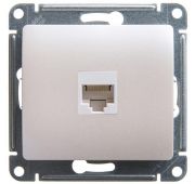 Розетка компьютерная 1-м Glossa RJ45 кат.5E механизм перламутр. SE GSL000681K