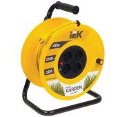 Удлинитель на катушке 4х40м без заземл. 10А IP20 Garden УК40 2х1 термозащита IEK WKP23-10-04-40