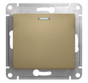 Выключатель 1-кл. СП Glossa 10А IP20 (сх. 1а) 10AX с подсветкой механизм титан SE GSL000413