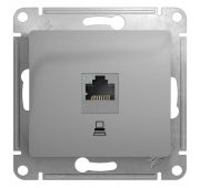 Розетка компьютерная 1-м СП Glossa RJ45 кат.5E механизм алюм. SE GSL000381K