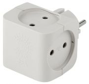 Разветвитель 4-м без заземл. 16А IP20 SP-4-W бел. Эра Б0005103