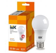 Лампа светодиодная ECO A60 20Вт грушевидная 230В 3000К E27 IEK LLE-A60-20-230-30-E27