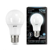 Лампа светодиодная Black 10Вт A60 грушевидная 4100К нейтр. бел. E27 920лм GAUSS 102502210
