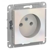 Розетка 1-м СП AtlasDesign 16А IP20 без заземл. без защ. шторок механизм жемчуж. SE ATN000441