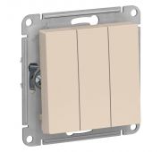 Выключатель 3-кл. СП AtlasDesign 10А IP20 (сх. 1+1+1) 10AX механизм беж. SE ATN000231