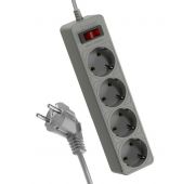 Удлинитель с сетевым фильтром 4х1.5м с заземл. 10А IP20 2.2кВт 3х0.75 с предохранителем с выкл. с индикатором сети КОСМОС FKsm1.5m-4g(G)