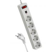 Удлинитель с сетевым фильтром 5х3м с заземл. 10А IP20 2.2кВт 2хUSB 3х0.75 с предохранителем КОСМОС FKsm3m-5g(W)USB