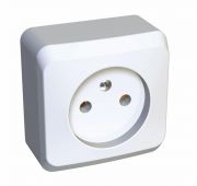 Розетка 1-м ОП Этюд 16А IP20 250В без заземл. без защ. шторок бел. SE PA16-001B