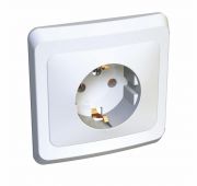 Розетка 1-м СП Этюд 16А IP20 250В с заземл. без защ. шторок бел. SE PC16-003B