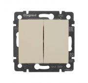 Выключатель 2-кл. СП Valena 10А IP31 250В механизм сл. кость Leg 774305