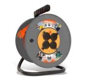Удлинитель на катушке 4х50м с заземл. 16А IP44 ВЕМ-250 ПВС 3х2.5 термозащита UNIVersal 9634209