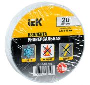 Изолента ПВХ 0.13х15мм (рул.20м) бел. IEK UIZ-13-10-K01