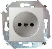 Розетка 1-м СП Simon 15 16А IP20 250В без заземл. винтов. клеммы механизм бел. Simon 1591431-030