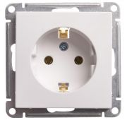 Розетка 1-м СП W59 16А IP20 с заземл. без защ. шторок механизм бел. SE RS16-154-1-86