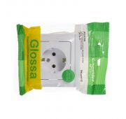 Розетка 1-м СП Glossa 16А IP20 с заземл. в сборе бел. SE GSL000142