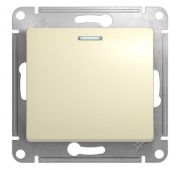 Выключатель 1-кл. СП Glossa 10А IP20 (сх. 1а) 10AX с подсветкой механизм беж. SE GSL000213