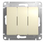 Выключатель 3-кл. СП Glossa 10А IP20 (сх. 1+1+1) 10AX механизм беж. SE GSL000231