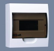 Корпус навесной ЩРН-П-8 20х18х10 8мод. IP41 пластик. DEKraft 31010DEK