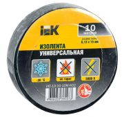 Изолента ПВХ 0.13х15мм (рул.10м) черн. IEK UIZ-13-10-10M-K02