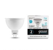 Лампа светодиодная Elementary 7Вт MR16 софит 4100К нейтр. бел. GU5.3 550лм GAUSS 13527