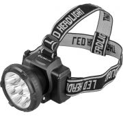 Фонарь аккумуляторный налобный LED5363 9LED 2 режима 220В пластик. черн. (бокс) Ultraflash 11257