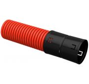 Труба гофрированная двустенная ПНД гибкая d90мм с муфтой красн. (уп.50м) IEK CTG12-090-K04-050-R