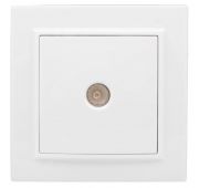 Розетка телевизионная TV 1-м СП Минск 5-862МГц 75Ом бел. Basic EKF ERA00-027-10