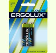 Элемент питания алкалиновый «крона» 6LR61 9В Alkaline BL-1 (блист.1шт) Ergolux 11753