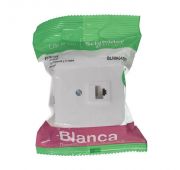 Розетка компьютерная 1-м ОП Blanca RJ45 кат.5E с изолир. пластиной бел. SE BLNIA045001