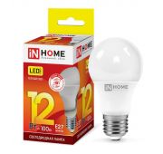 Лампа светодиодная LED-A60-VC 12Вт грушевидная 3000К тепл. бел. E27 1140лм 230В IN HOME 4690612020235