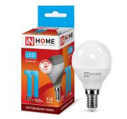 Лампа светодиодная LED-ШАР-VC 11Вт шар 4000К нейтр. бел. E14 1050лм 230В IN HOME 4690612020594