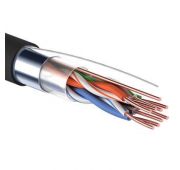 Кабель витая пара F/UTP кат.5e 4х2х24AWG solid PE OUTDOOR медь наружн. прокл. черн. (м) PROCONNECT 01-0154