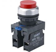 Кнопка управления NP8-11BN/4 без подсветки красн. 1НО+1НЗ IP65 (R) CHINT 667114