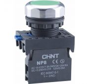 Кнопка управления NP8-10BN/3 без подсветки зел. 1НО IP65 (R) CHINT 667232