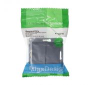 Выключатель 2-кл. СП AtlasDesign 10А IP20 (сх. 5а) 10AX с подсветкой механизм грифель SE ATN000753
