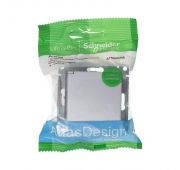 Розетка 1-м СП AtlasDesign 16А IP20 с заземл. защ. шторки с крышкой механизм алюм. SE ATN000346